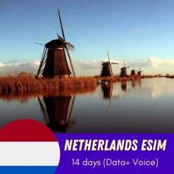 Netherlands 14 days data and free calls include