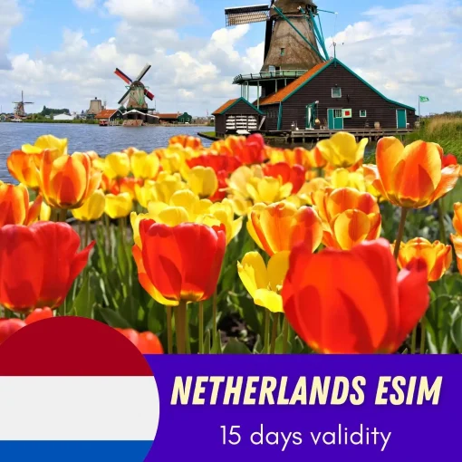 Netherlands eSIM 15 Days